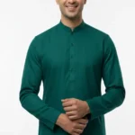 Olive Green – Unstitched Cotton Suit for Men | Premium Fabric