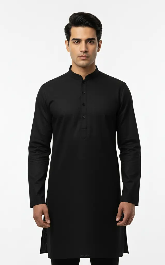 Black – Unstitched Cotton Suit for Men | Premium Fabric