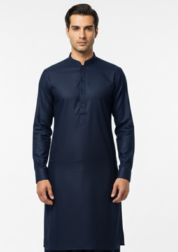 Navy Blue – Unstitched Wash & Wear Suit for Men | Premium Fabric