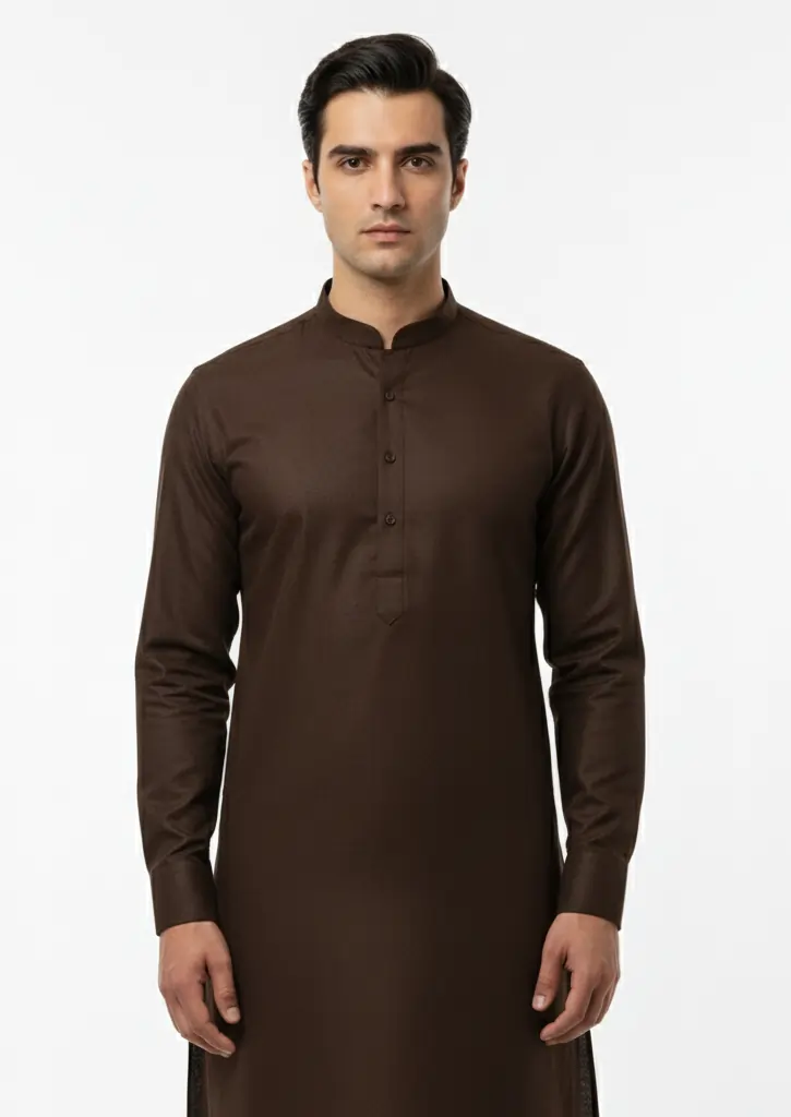 Chocolate Brown – Unstitched Wash & Wear Suit for Men | Premium Fabric