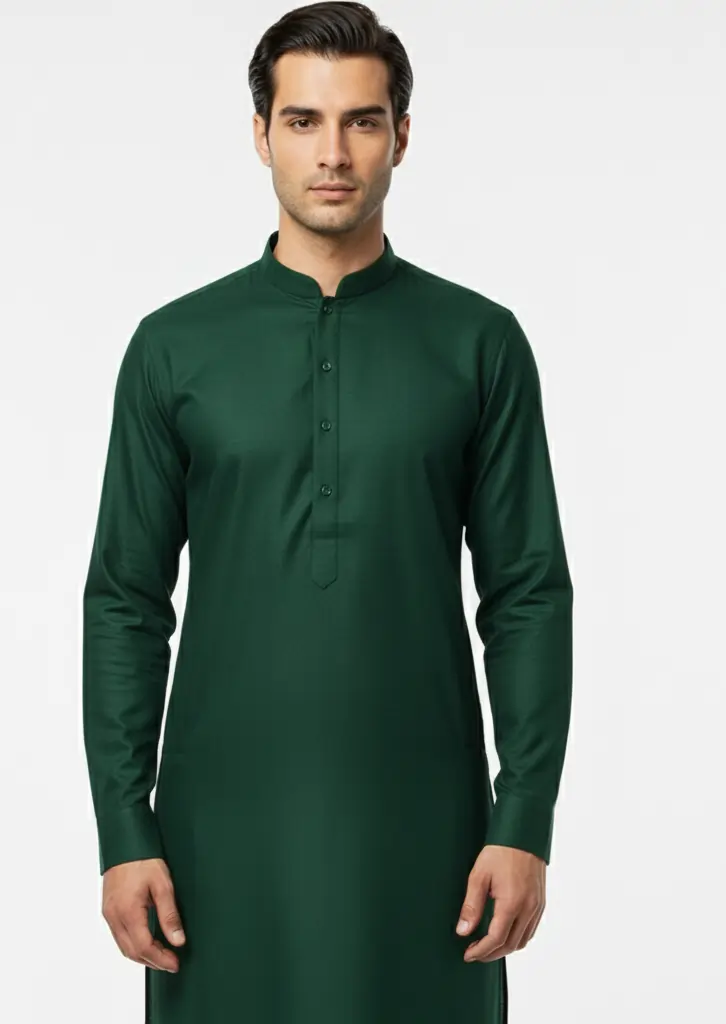 Dark Green – Unstitched Wash & Wear Suit for Men | Premium Fabric